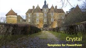  Presentation with france - Beautiful slides featuring chateau-de-ratilly-burgundy-france backdrop and a tawny brown colored foreground