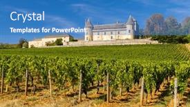  Presentation with castle - PPT theme enhanced with chateau-de-rully-castle-saone background and a teal colored foreground