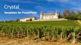  Presentation with castle - PPT theme featuring chateau-de-rully-castle-saone background and a teal colored foreground