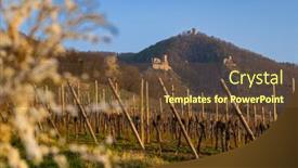  Presentation with saint - Slide deck consisting of chateau-de-saint-ulrich-ruins background and a tawny brown colored foreground