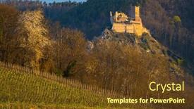  Presentation with saint - Theme featuring chateau-de-saint-ulrich-ruins background and a tawny brown colored foreground