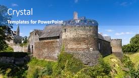  Presentation with france - Presentation theme enhanced with chateau-du-plessis-mace-pays background and a teal colored foreground