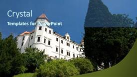  Presentation with czech republic - PPT theme featuring chateau-in-czech-republic background and a ocean colored foreground