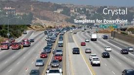  Presentation with traffic jam - Amazing presentation theme having chatsworth-california-july-8-brush backdrop and a seafoam green colored foreground