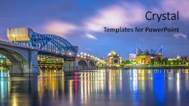  Presentation with chattanooga - Presentation theme with chattanooga tennessee usa downtown across background and a teal colored foreground