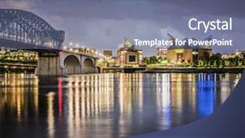  Presentation with chattanooga - Presentation having chattanooga tennessee usa downtown across background and a ocean colored foreground