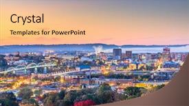  Presentation with chattanooga - Slides enhanced with chattanooga tennessee usa downtown city background and a lemonade colored foreground