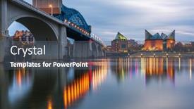 Presentation with chattanooga - Slide deck with chattanooga-tennessee-usa-downtown-skyline background and a ocean colored foreground