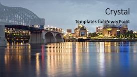  Presentation with chattanooga - PPT theme having chattanooga tennessee usa downtown skyline background and a light blue colored foreground