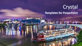  Presentation with chattanooga - Audience pleasing presentation design consisting of chattanooga tennessee usa downtown backdrop and a violet colored foreground