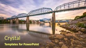  Presentation with chattanooga - Presentation theme with chattanooga-tennessee-usa-river background and a tawny brown colored foreground