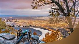  Presentation with chattanooga - Presentation theme consisting of chattanooga-tennessee-usa-view background and a coral colored foreground