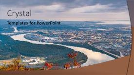  Presentation with chattanooga - Beautiful PPT layouts featuring chattanooga-tennessee-usa-view backdrop and a teal colored foreground