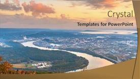  Presentation with chattanooga - Audience pleasing slide set consisting of chattanooga-tennessee-usa-view backdrop and a coral colored foreground