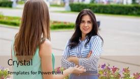  Presentation with head - Slides featuring chatter from which the head background and a coral colored foreground