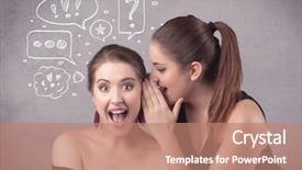  Presentation with chat - Beautiful slide set featuring chatting and sharing their secret backdrop and a coral colored foreground