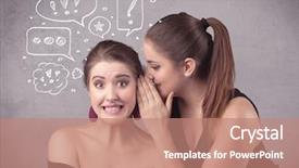  Presentation with sharing - Beautiful theme featuring chatting and sharing their secret backdrop and a coral colored foreground