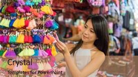  Presentation with bangkok - Presentation theme consisting of chatuchak weekend market bangkok background and a coral colored foreground