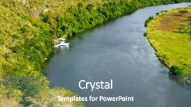  Presentation with dominican republic - Beautiful slide deck featuring chavon river in dominican republic backdrop and a gray colored foreground