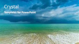  Presentation with thailand - PPT theme with chaweng-beach-on-koh-samui background and a teal colored foreground