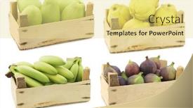  Presentation with tropical fruit - PPT theme having chayote-fruit-sechium-edulis-fresh background and a blonde colored foreground