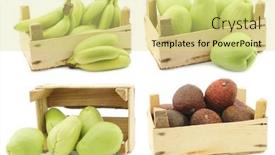  Presentation with snack - Presentation design having chayote-fruits-sechium-edulis-avocado background and a yellow colored foreground
