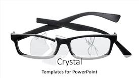  Presentation with cheap - Presentation design featuring cheap plastic reading glasses broken background and a white colored foreground