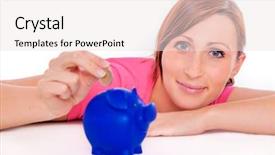  Presentation with deflation - Slide deck having cheaper-bank-rates-deflation-time background and a  colored foreground