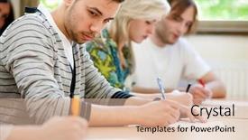  Presentation with cheating - PPT layouts with cheating - college student trying to copy background and a lemonade colored foreground