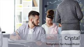  Presentation with cheating - Slide deck enhanced with cheating - sneaky student taking out his background and a light gray colored foreground