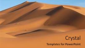  Presentation with sand dunes - PPT layouts with sand dunes of erg chebbi background and a gold colored foreground