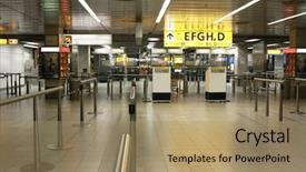  Presentation with healthcare plan do check act - Slides with check-in area at amsterdam' background and a coral colored foreground