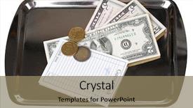  Presentation with check in hotel - Presentation having check and money of coffee background and a  colored foreground