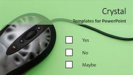  Presentation with online survey - Presentation theme having check box - online customer survey background and a mint green colored foreground