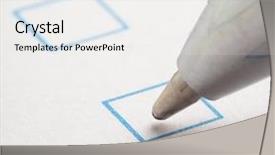  Presentation with questionnaire - Audience pleasing theme consisting of student elections - check box of questionnaire extreme backdrop and a white colored foreground