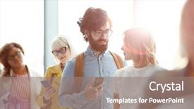  Presentation with queue - PPT layouts featuring check-in counter before departure background and a gray colored foreground