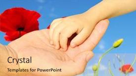  Presentation with father - Presentation theme consisting of check lead - child and father background and a  colored foreground