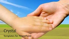  Presentation with dental mother and child - PPT theme consisting of check lead - child and mother background and a  colored foreground