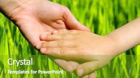  Presentation with lead - Audience pleasing theme consisting of check lead - child holds the hand backdrop and a  colored foreground