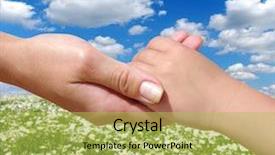  Presentation with lead - Cool new presentation theme with check lead - child holds the hand backdrop and a  colored foreground