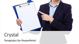  Presentation with finger point - PPT layouts featuring  background and a  colored foreground