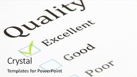  Presentation with evaluation - PPT theme having check mark - evaluation test background and a white colored foreground