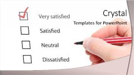  Presentation with survey - Amazing PPT theme having check mark - survey backdrop and a pink colored foreground