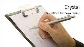  Presentation with medical procedure simulation using blood - PPT theme having check mark - using a clipboard background and a white colored foreground