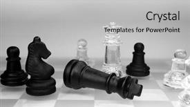  Presentation with black - Presentation theme featuring check mate black background and a light gray colored foreground