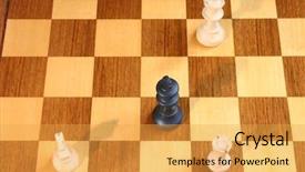  Presentation with chess board - Slide set enhanced with check mate on an old background and a yellow colored foreground