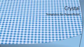  Presentation with tablecloth - Audience pleasing PPT theme consisting of check pattern - blue and white tablecloth backdrop and a light blue colored foreground