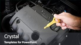  Presentation with engine - Cool new theme with check the oil level backdrop and a dark gray colored foreground