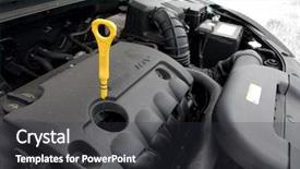  Presentation with engine - Colorful presentation theme enhanced with check the oil level backdrop and a dark gray colored foreground