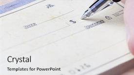  Presentation with check your label - Slides having check background and a white colored foreground